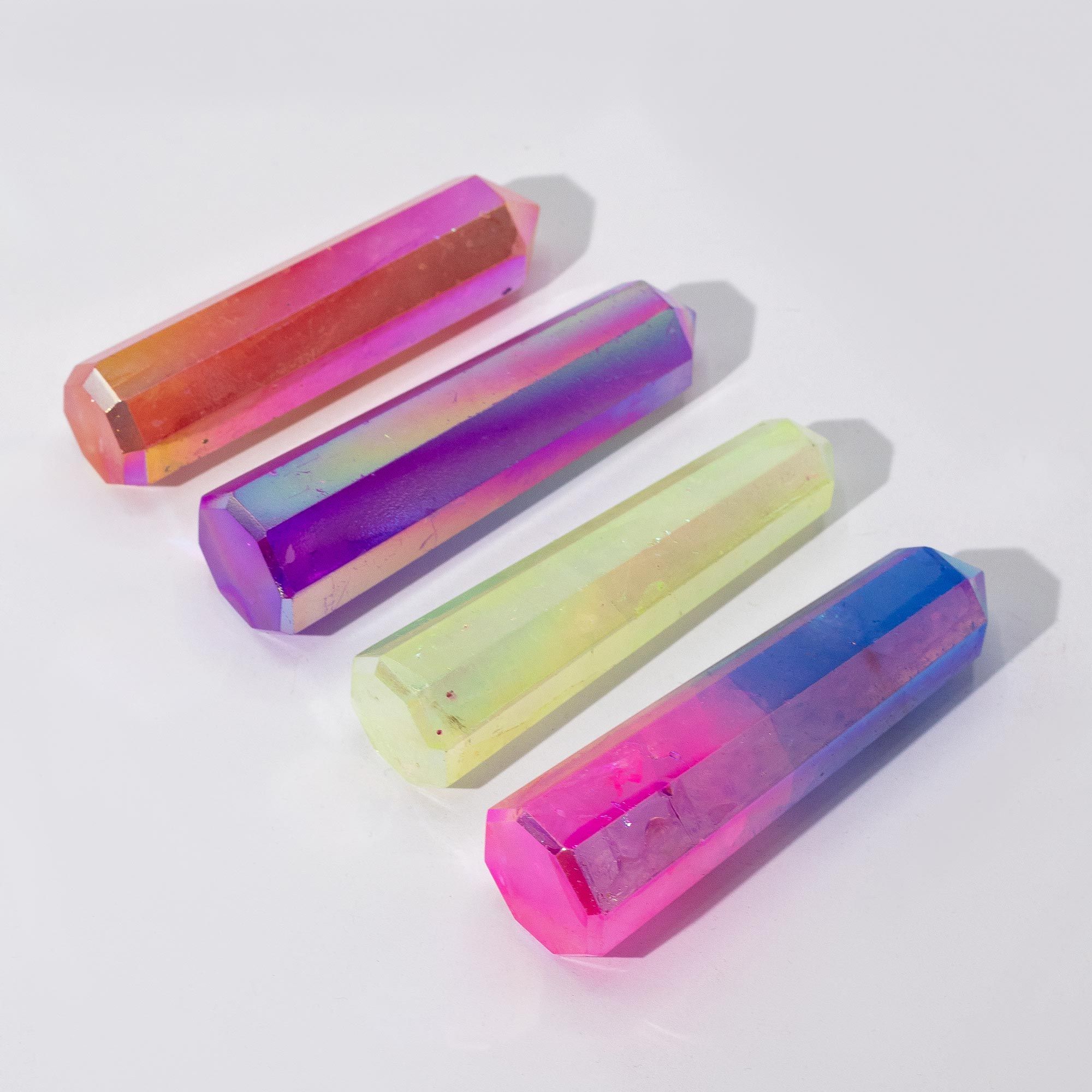 Gemstone Obelisk Point approx 9cm - Aurura Crystal Quartz - Pale Green - Image 2