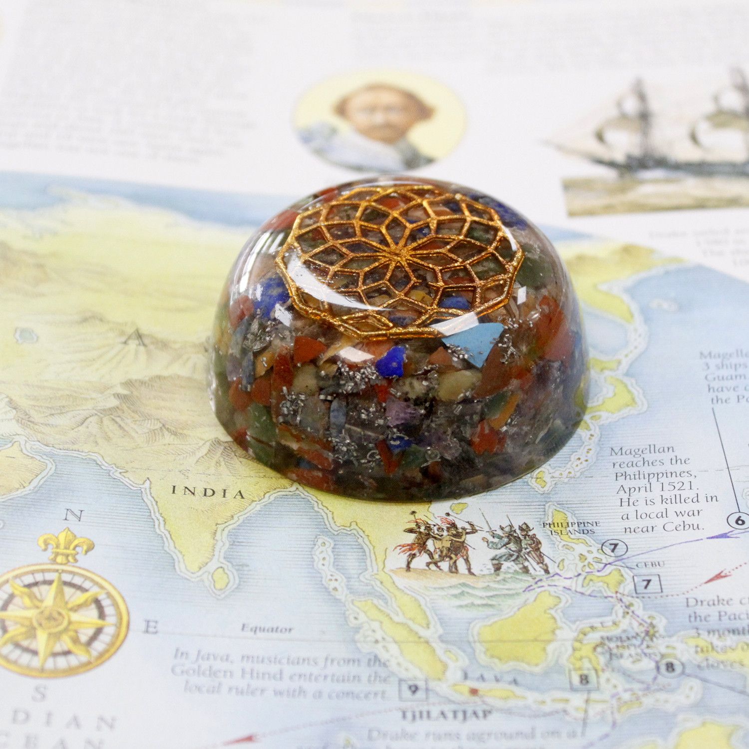 Orgonite Desk Power Packs - Multi Stone Dome - Image 5