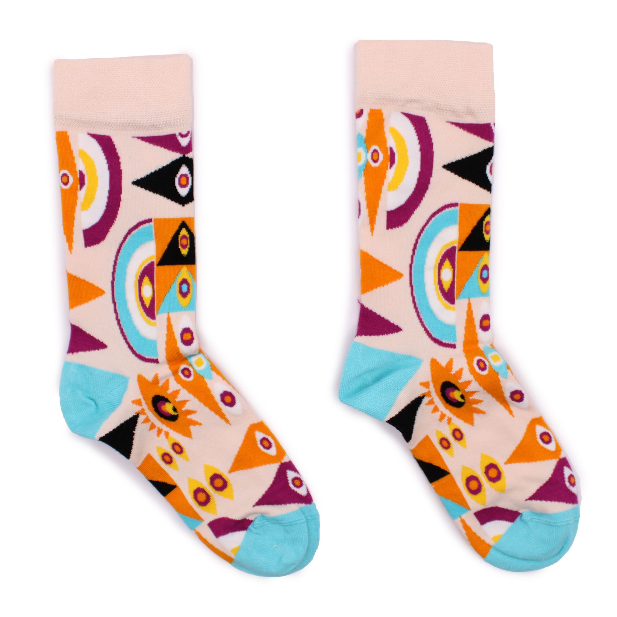 Hop Hare Bamboo Socks S/M - Psychedelic Evil Eye - Image 4