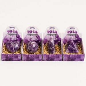 Four Gemstone Shapes - Amethyst