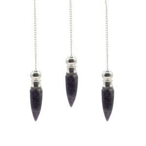 Secret Cavity Discovery of Truth Pendulum - Amethyst - Silver Plated