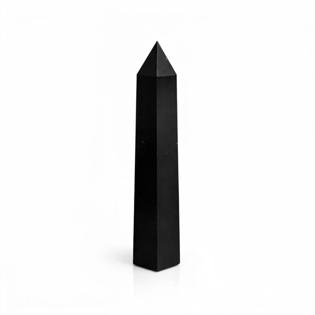 Gemstone Six Face Obelisk Point approx 17cm - Black Tourmaline - Image 6