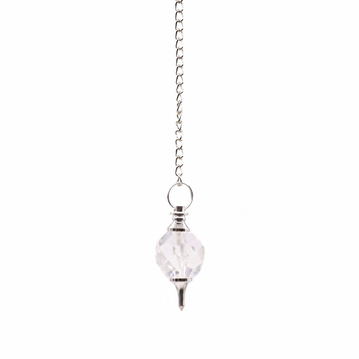 Facted Gemstone Pendulum - Rock Quartz - Image 3