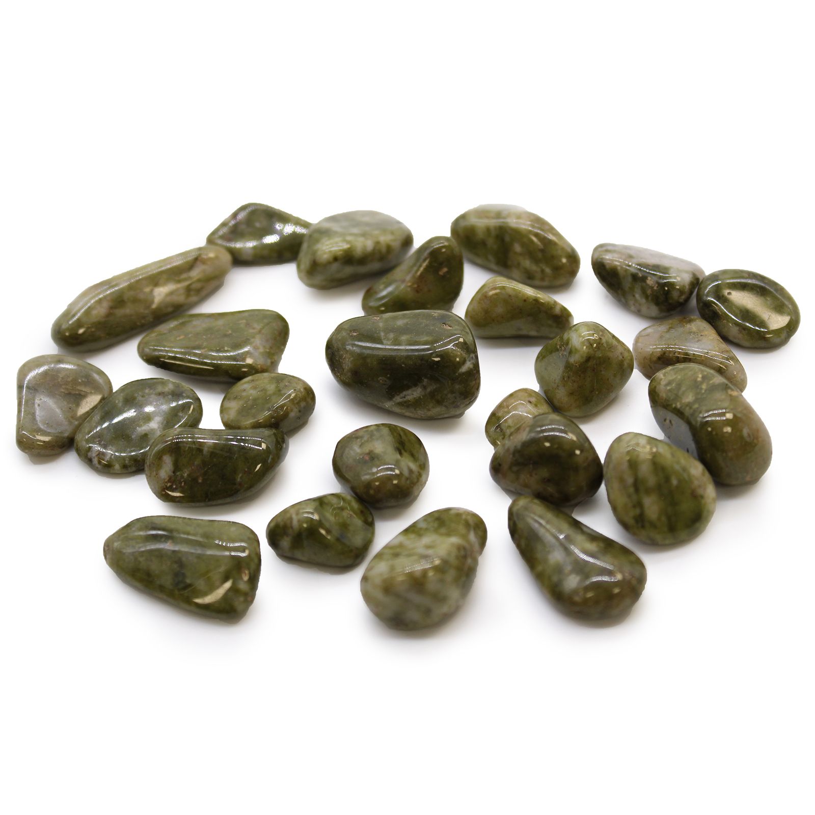 Small African Tumble Stones - Epidote Snowflake - Image 2