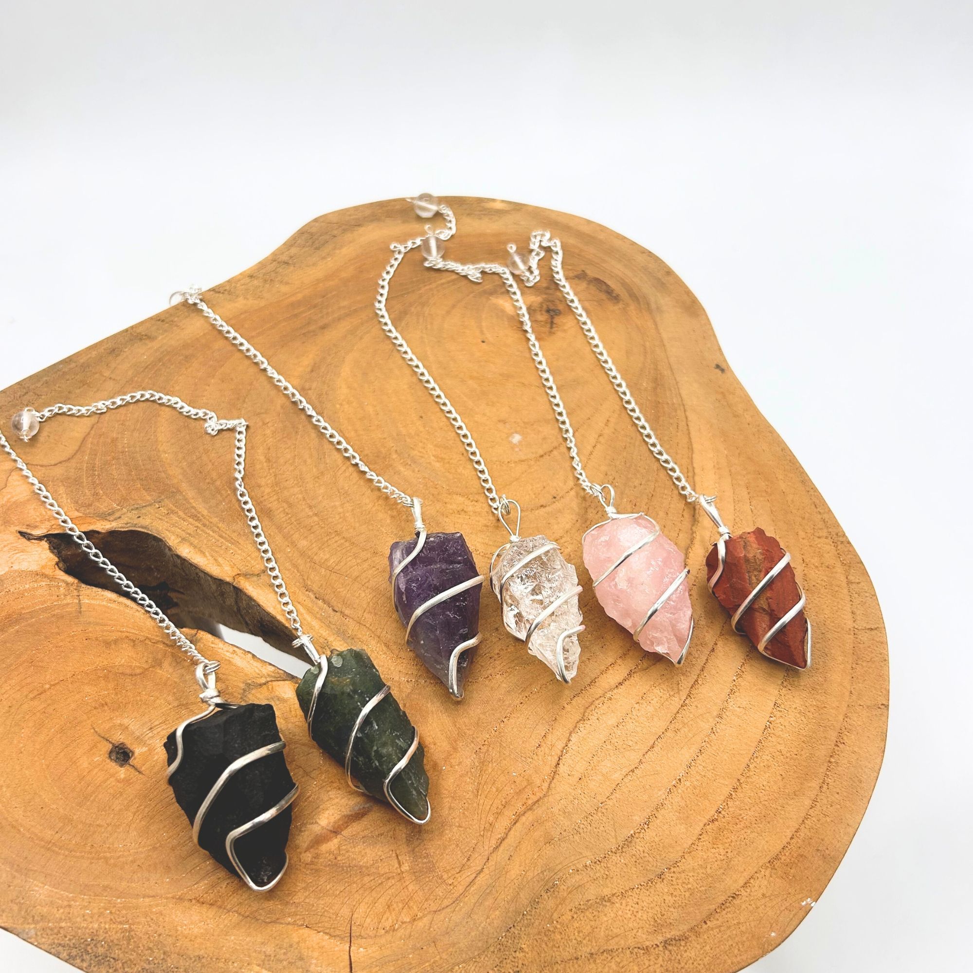Raw Gemstone Pendulum - Red Jasper - Image 4