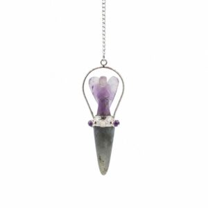 Veilwalker - Two Piece Angel Pendulum - Chakra Band - Labradorite & Amethyst