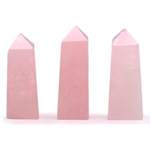 Gemstone Obelisk Point approx 5cm - Rose Quartz