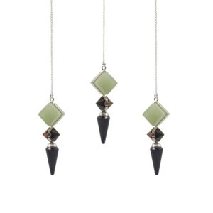 Builder of Realms - Three Piece Pendulum - Black Agate - Green Aventurine - Tiger Eye