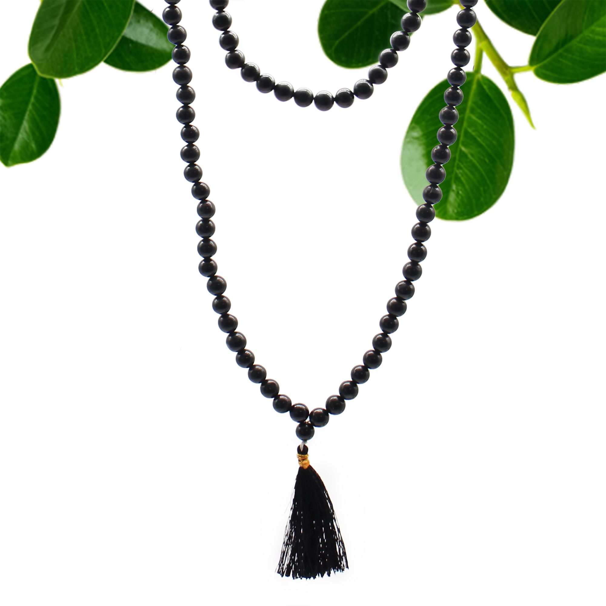 108 Bead Mala - Black Agate - Image 6