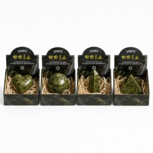 Four Gemstone Shapes - Epidote