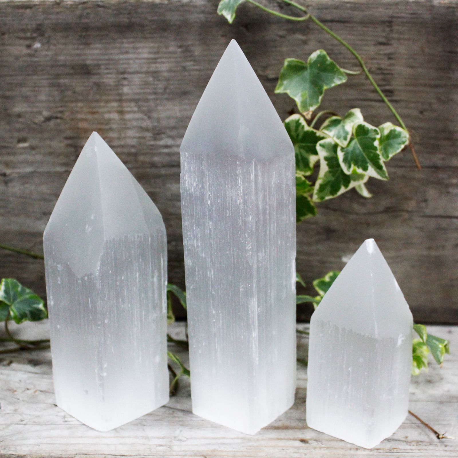 Selenite Pencil Point Tower - 20 cm - Image 5