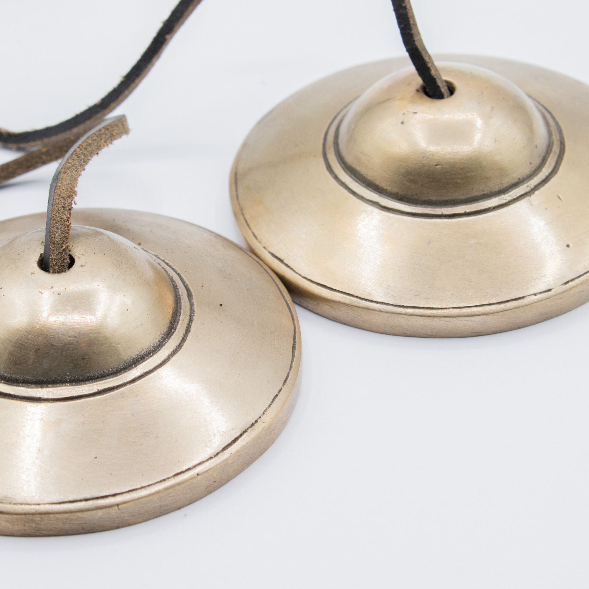Premium Brass Tibetan Tingsha - Plain Traditional - approx 7.5cm (345gm) - Image 5