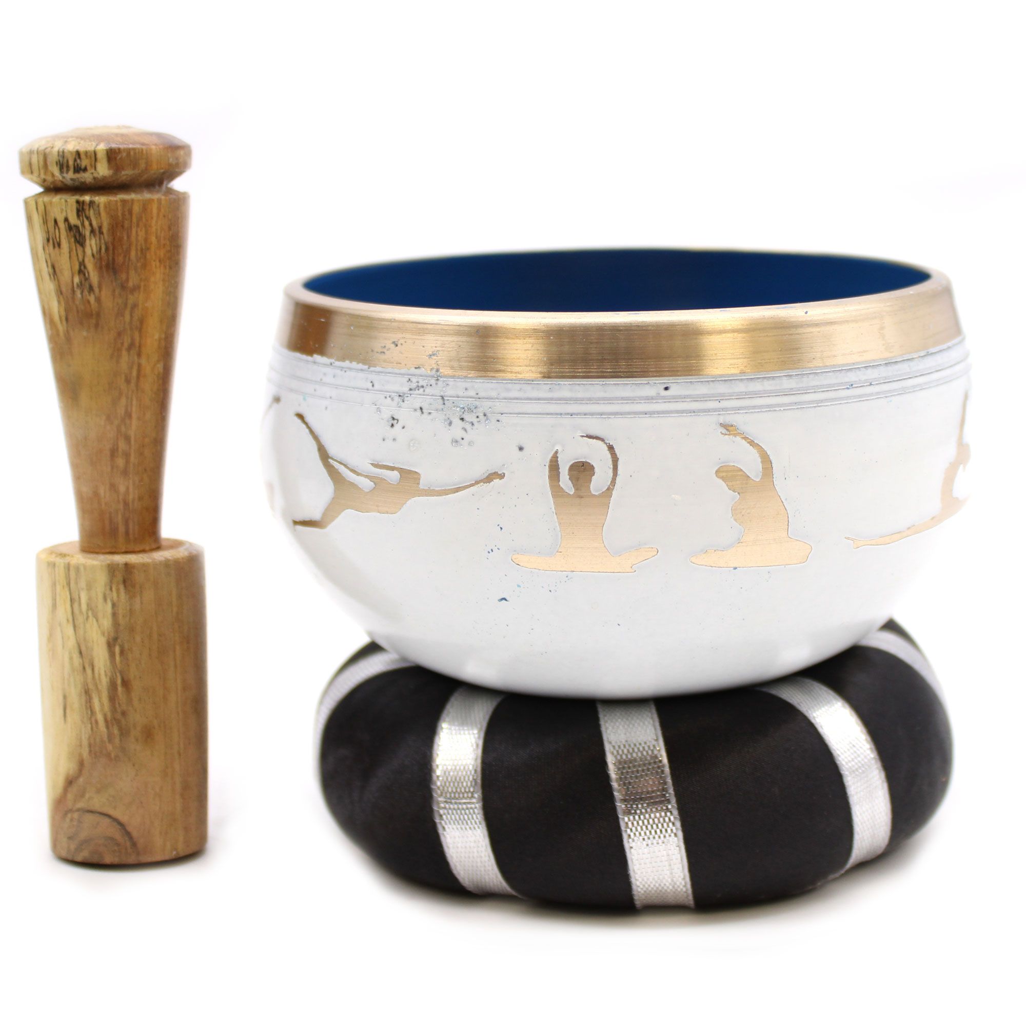 Yoga Moves Singing Bowl Set – White/Blue (10.7cm) - Image 6