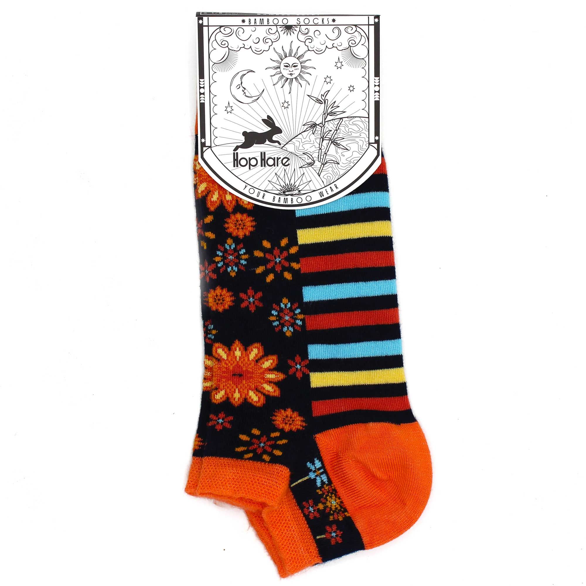 S/M Hop Hare Bamboo Socks Low (3.5-6.5) - Mandala Flowers - Image 4