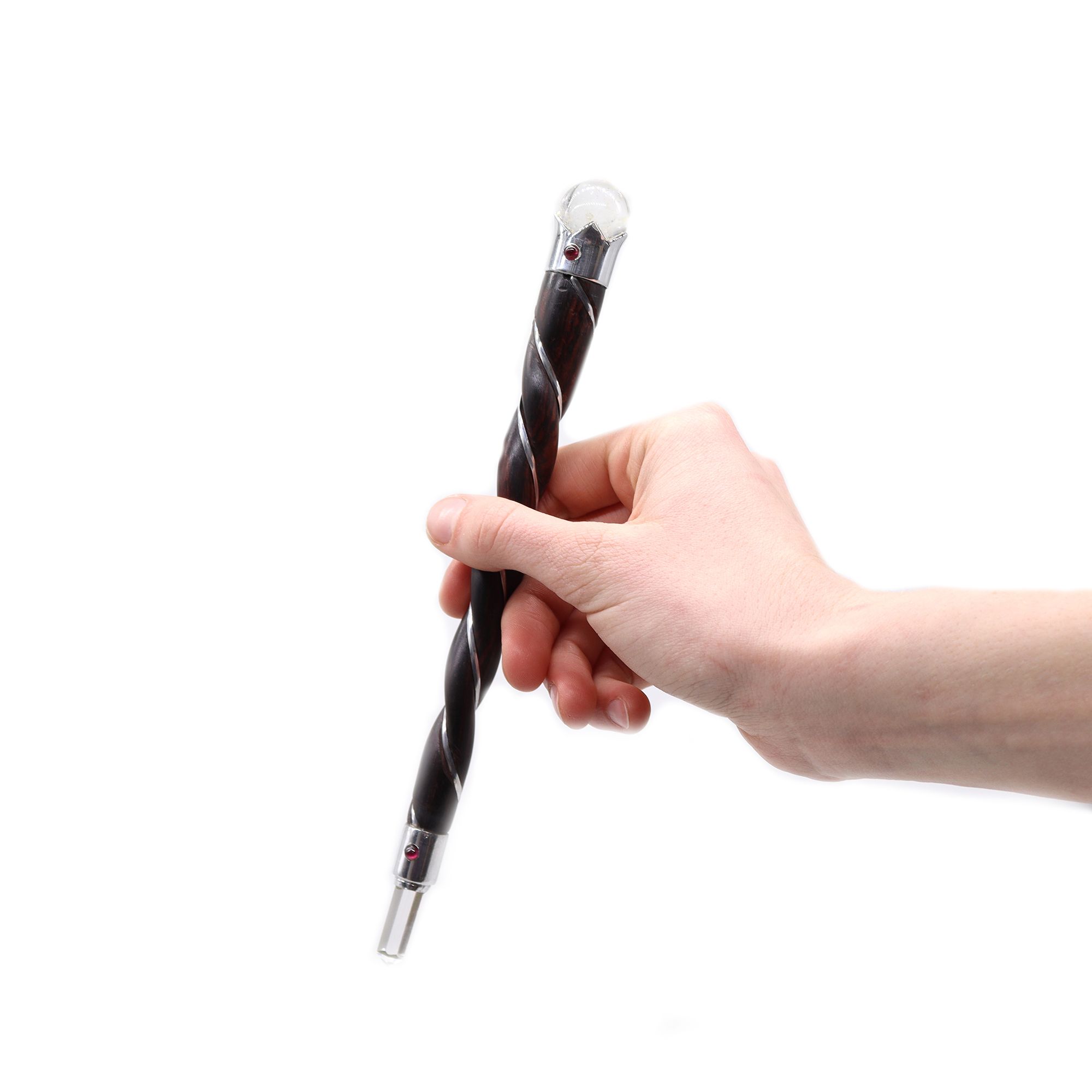 Twisted Wood and Rock Quartz Wand - Image 2