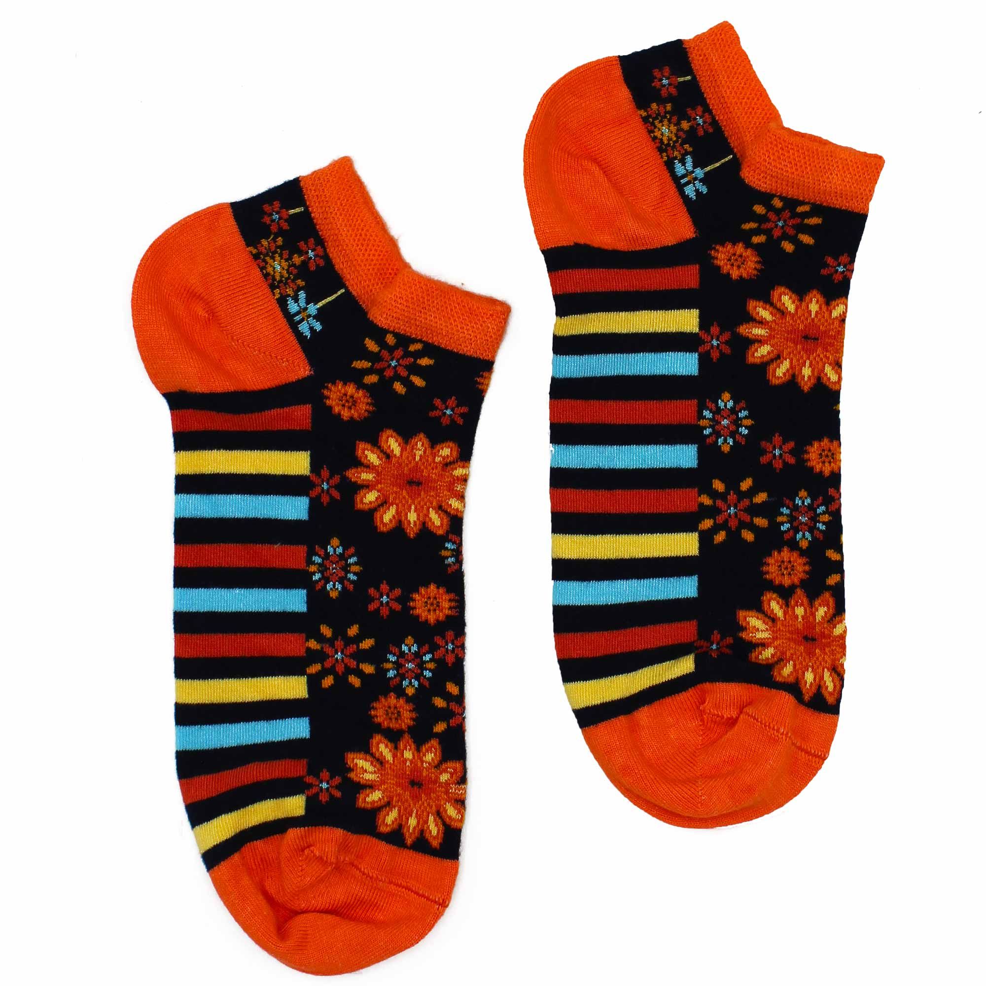 S/M Hop Hare Bamboo Socks Low (3.5-6.5) - Mandala Flowers - Image 3