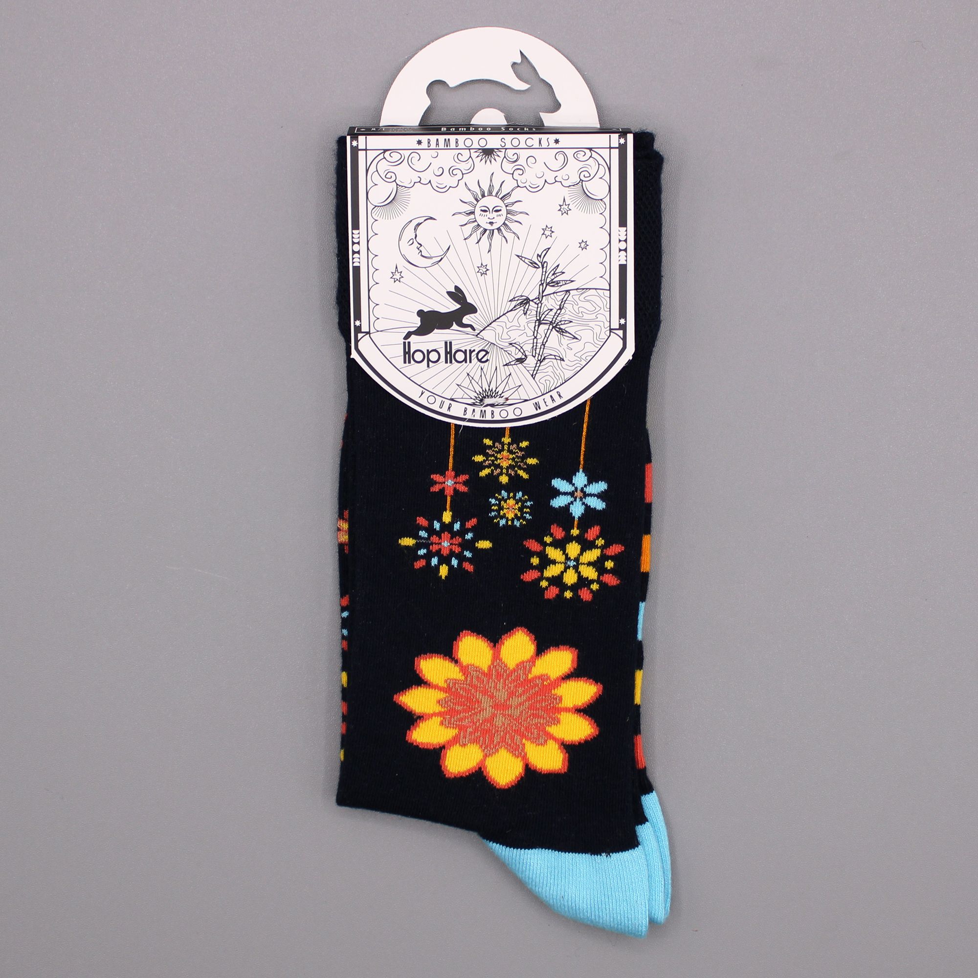 Hop Hare Bamboo Socks S/M - Mandala Flowers - Image 4
