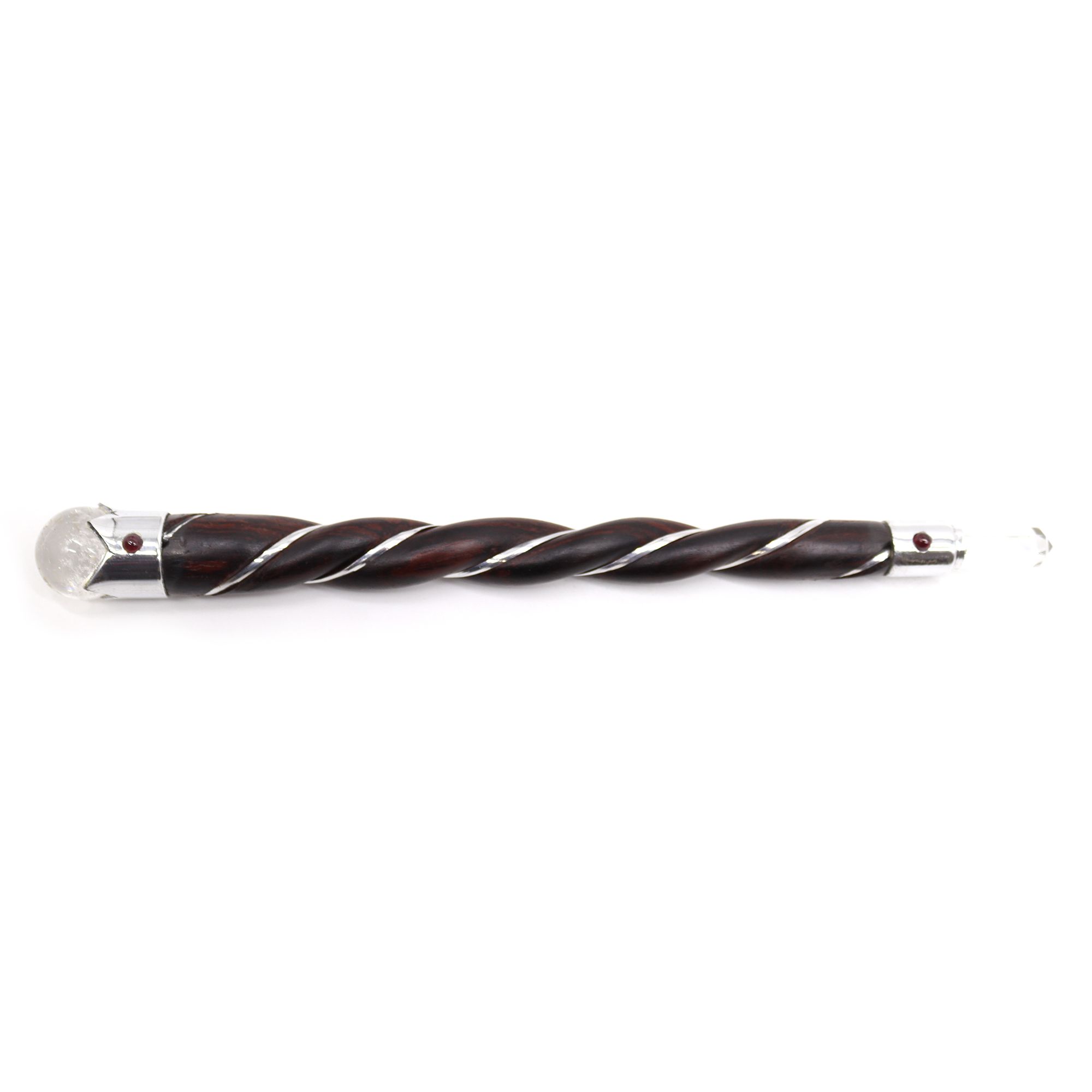 Twisted Wood and Rock Quartz Wand - Image 3