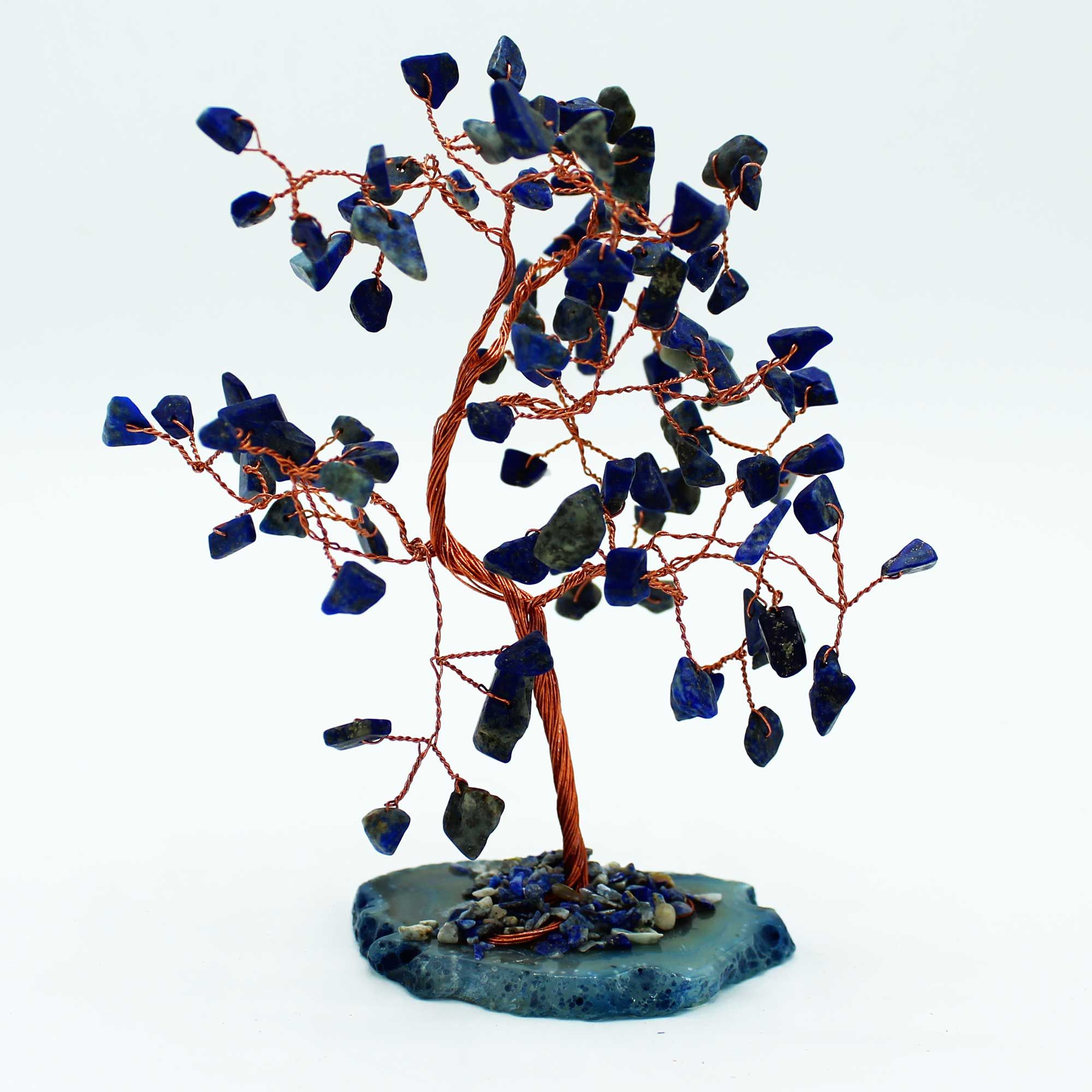 Lrg Gemstone Tree - Sodalite on Blue Agate Base (100 stones) - Image 3