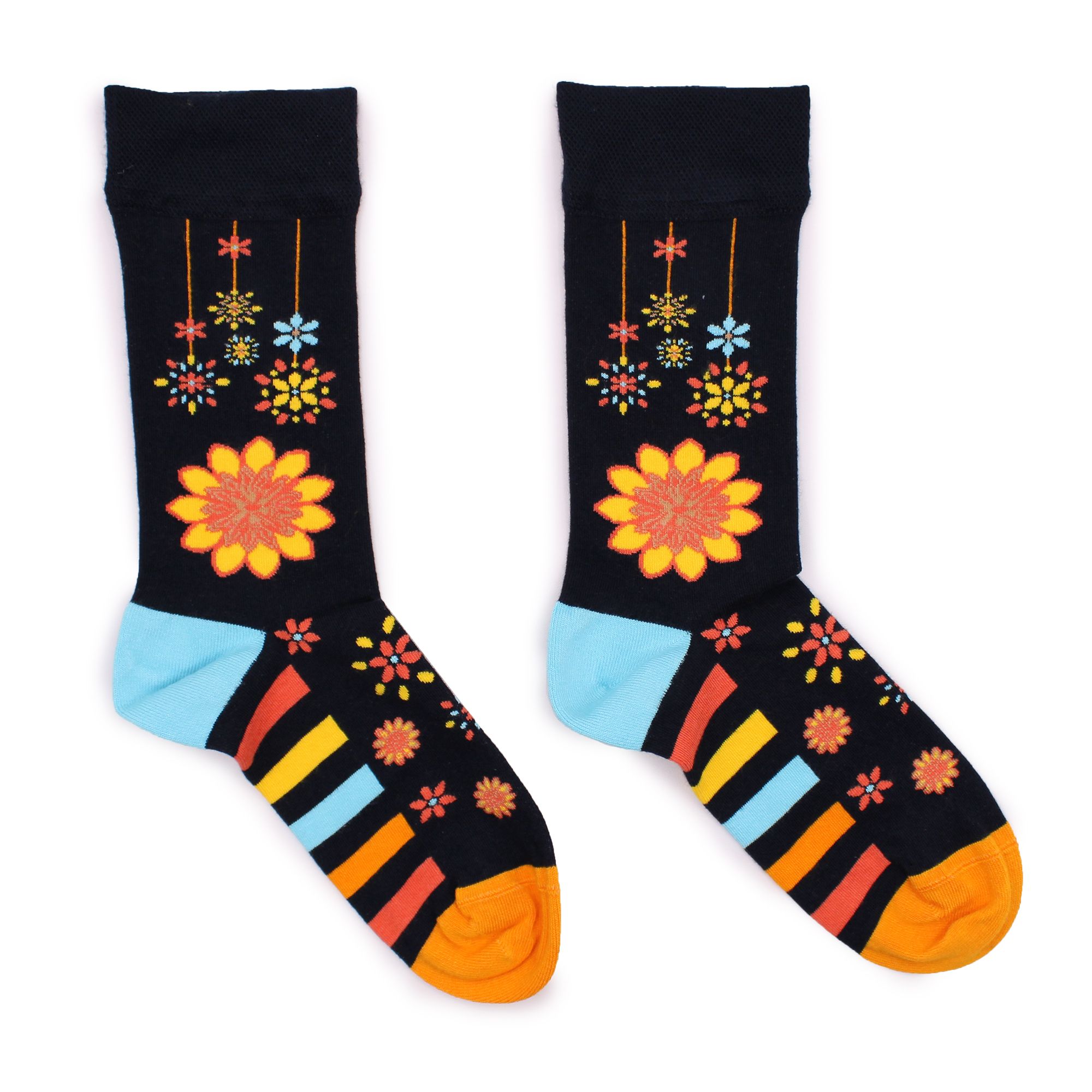 Hop Hare Bamboo Socks S/M - Mandala Flowers - Image 3