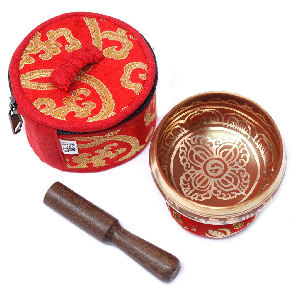 Mini Singing Bowl Gift Set - Red - Image 6