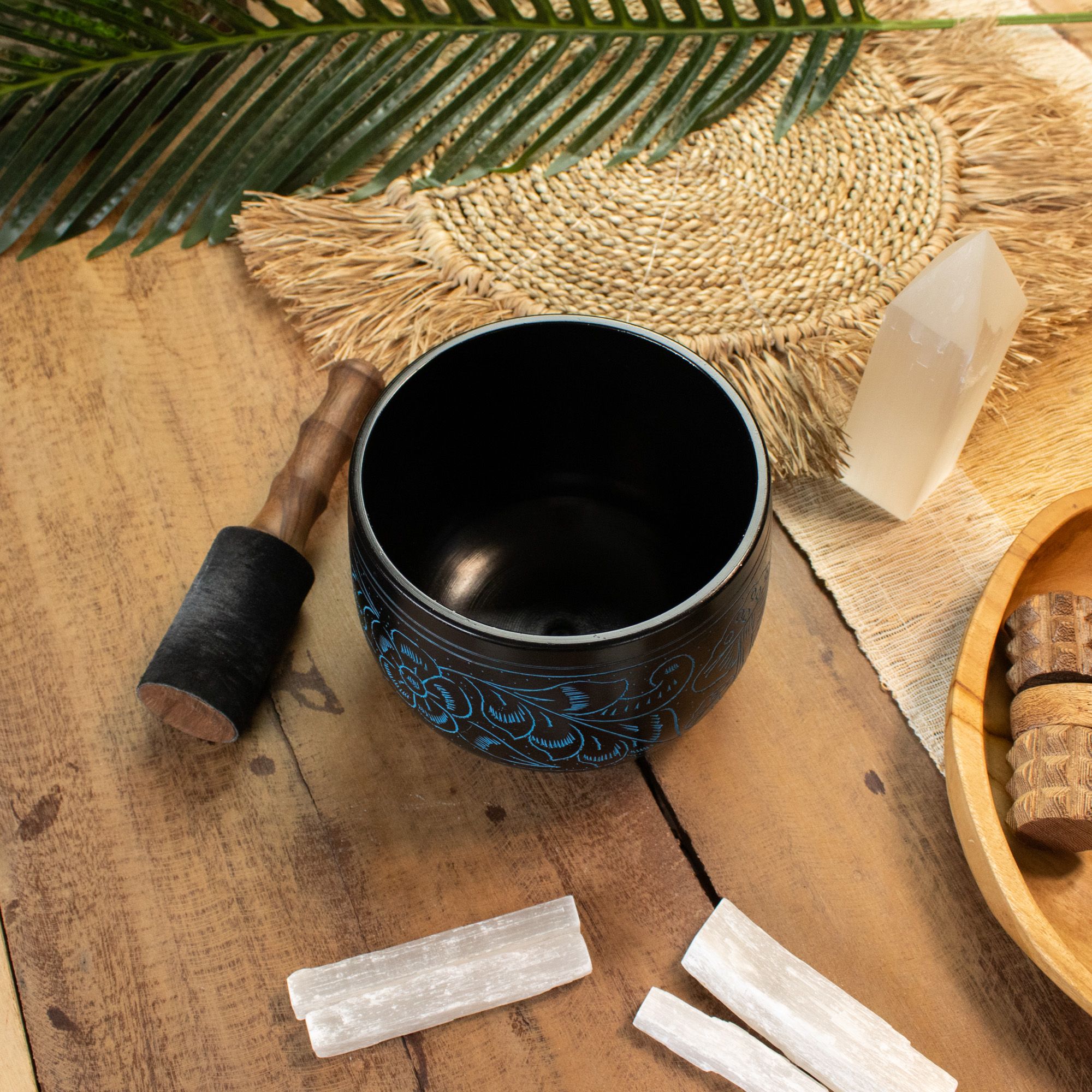Cauldron Singing Bowl - Magic Mushroom - Blue (15cm) - Image 9