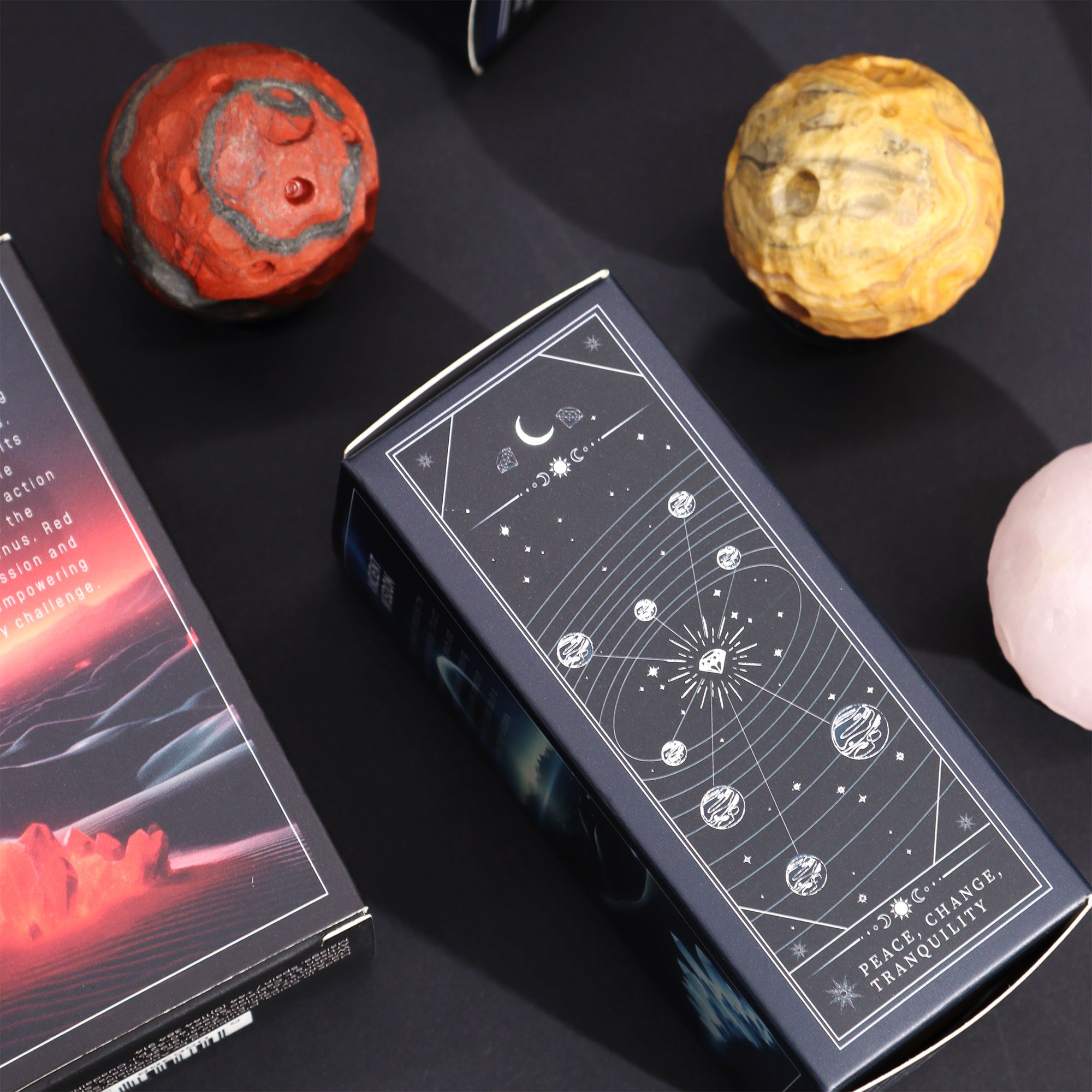 Crazy Lace Jasper Planet on a Sola Goldstone Stand (MERCURY) - Image 9