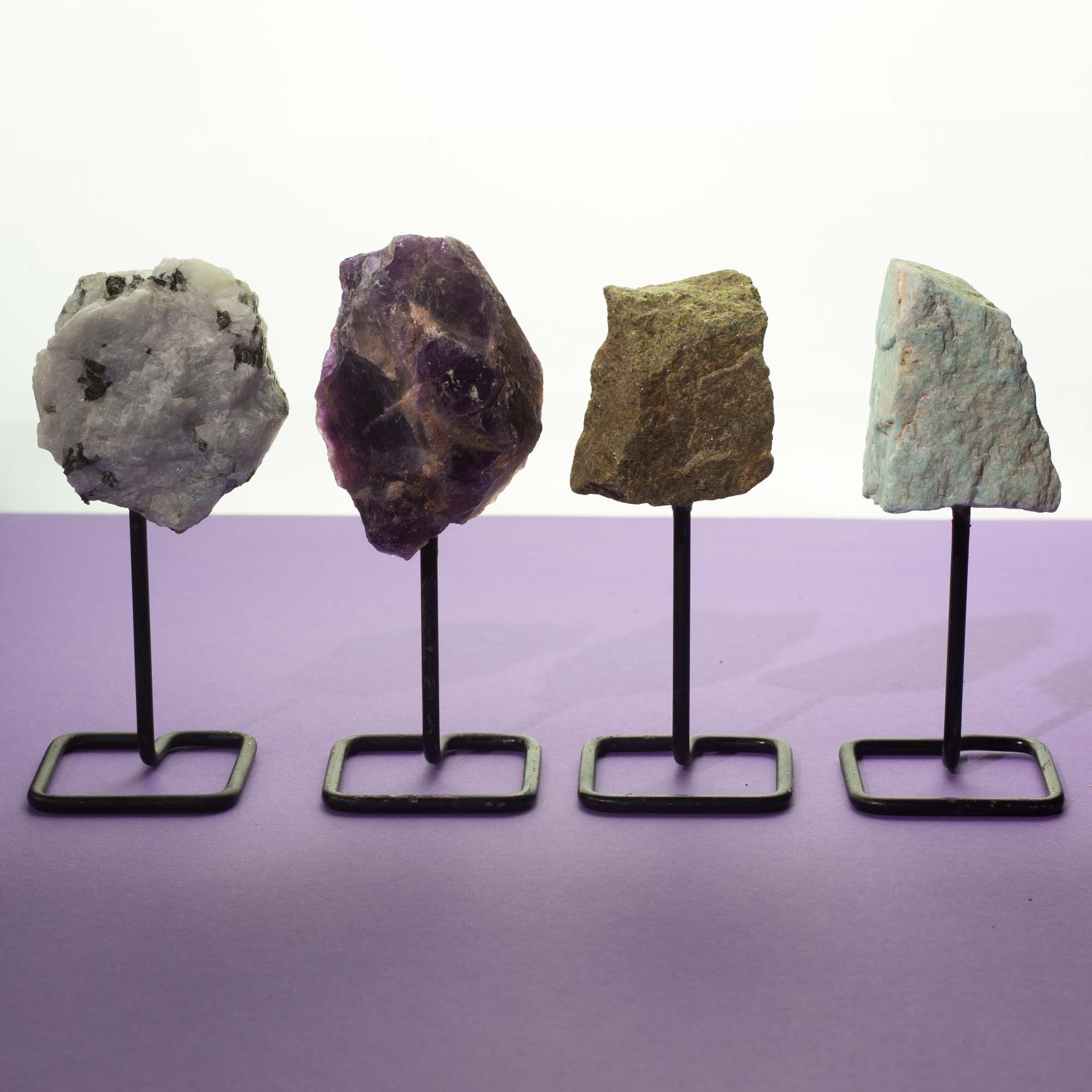 Mineral Specimen on Metal Stand - Amethyst - Image 3