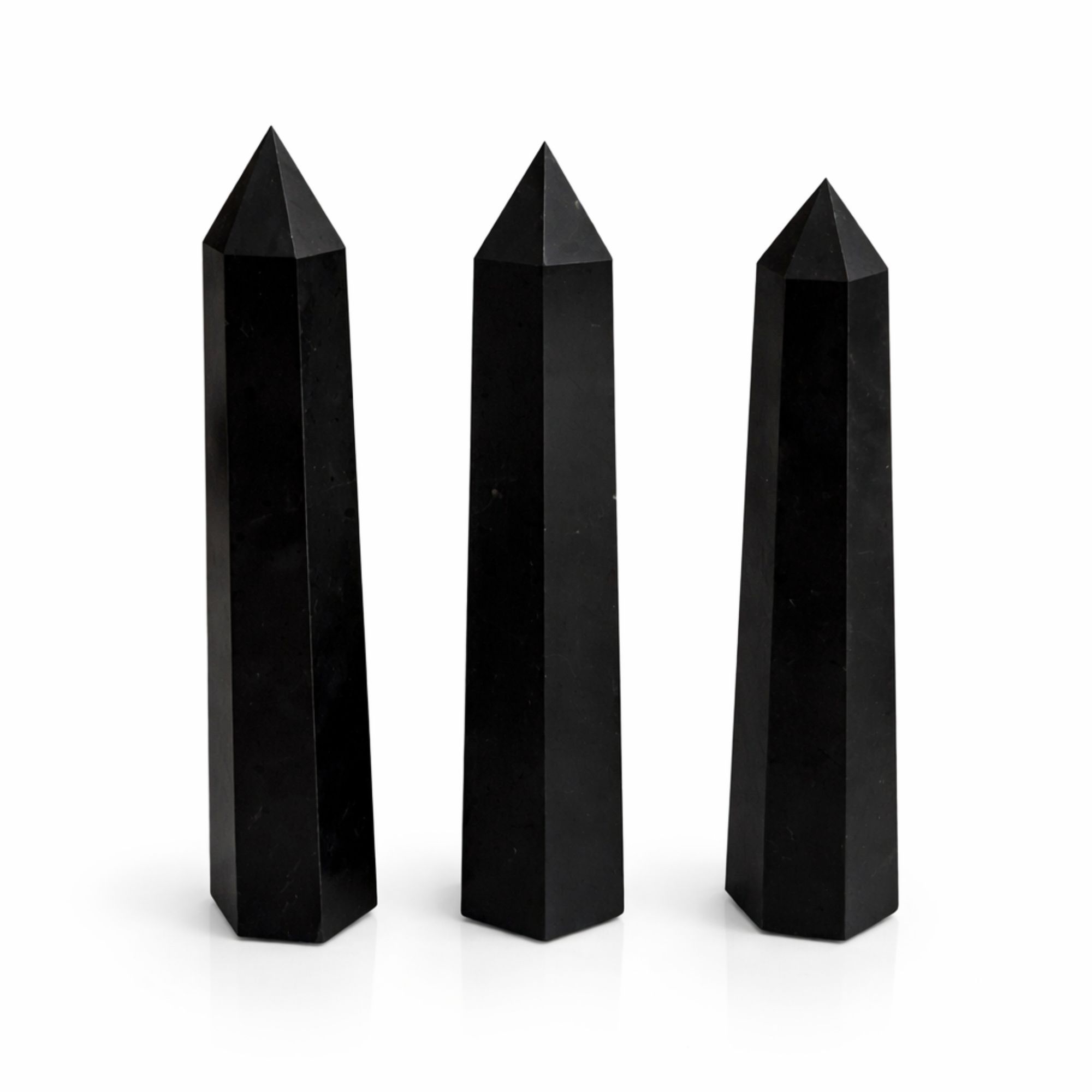 Gemstone Six Face Obelisk Point approx 17cm - Black Tourmaline - Image 2
