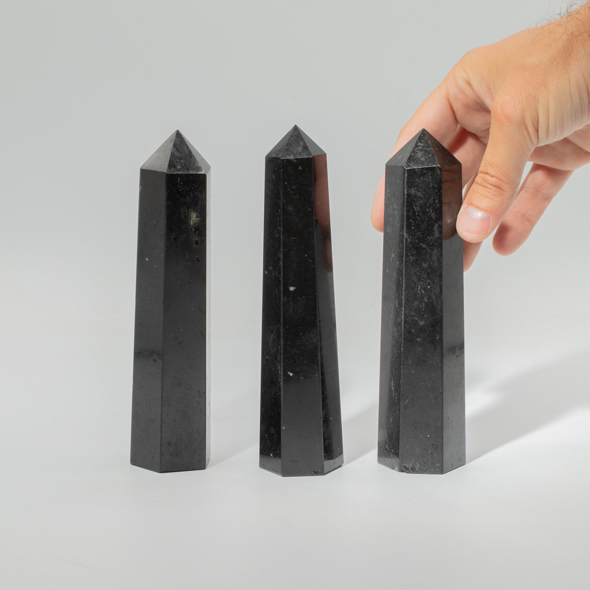 Gemstone Six Face Obelisk Point approx 17cm - Black Tourmaline - Image 4