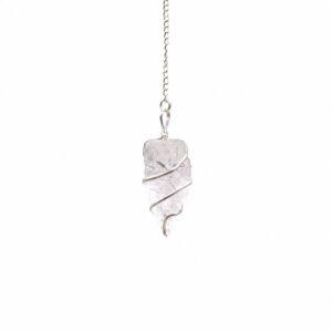 Raw Gemstone Pendulum - Rock Quartz