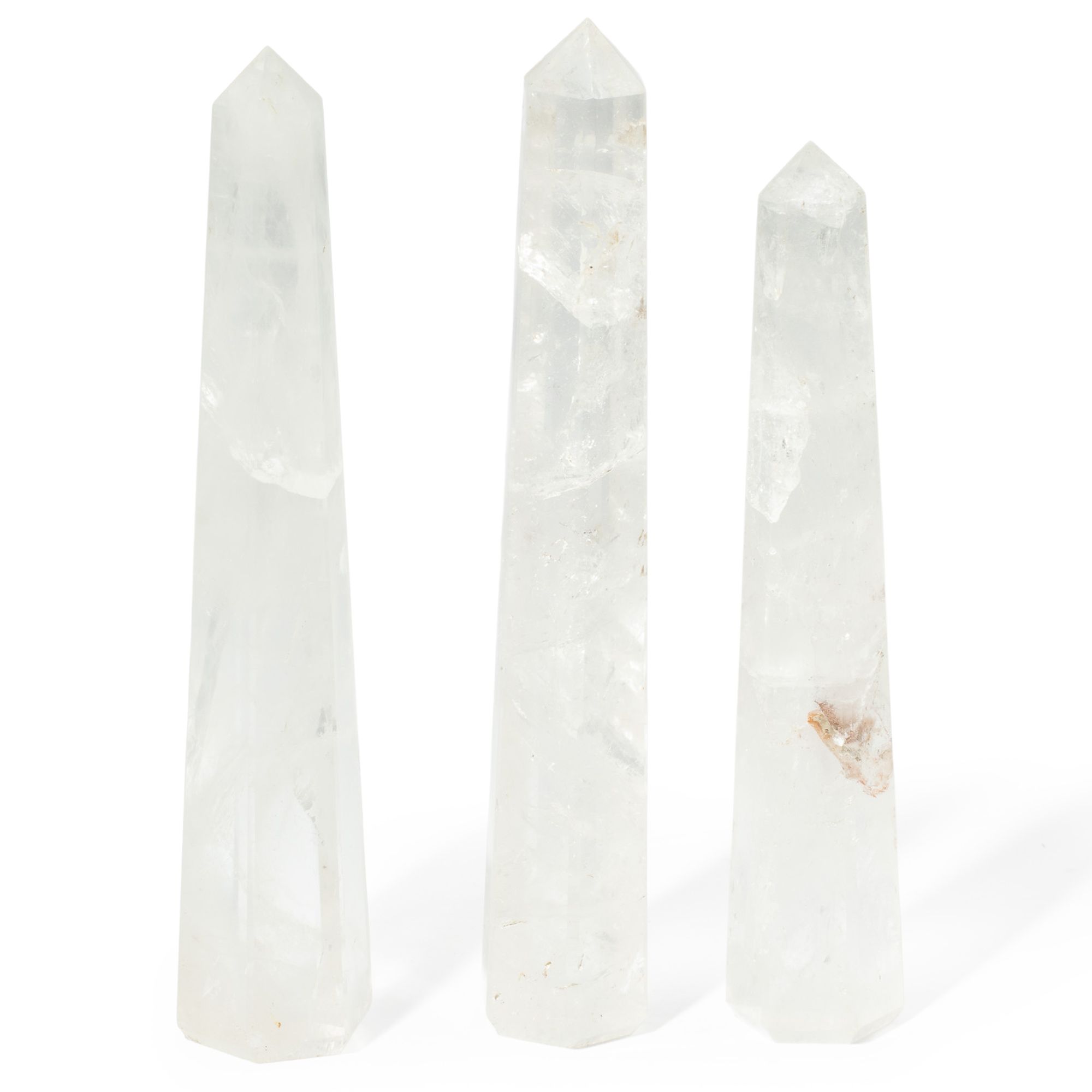 Gemstone Six Face Obelisk Poins approx 17cm - Rock Crystal - Image 4
