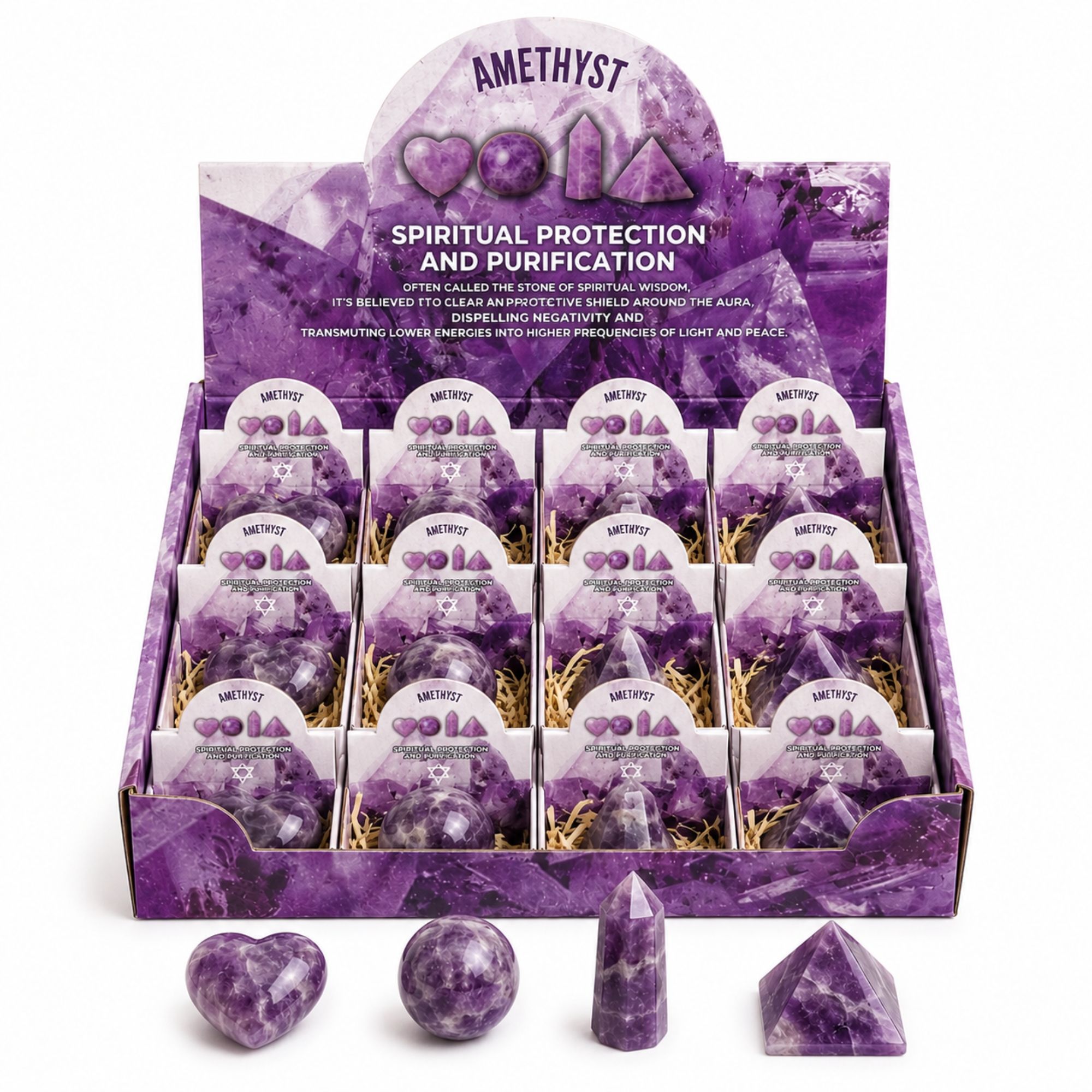 Four Gemstone Shapes - Amethyst - Image 3