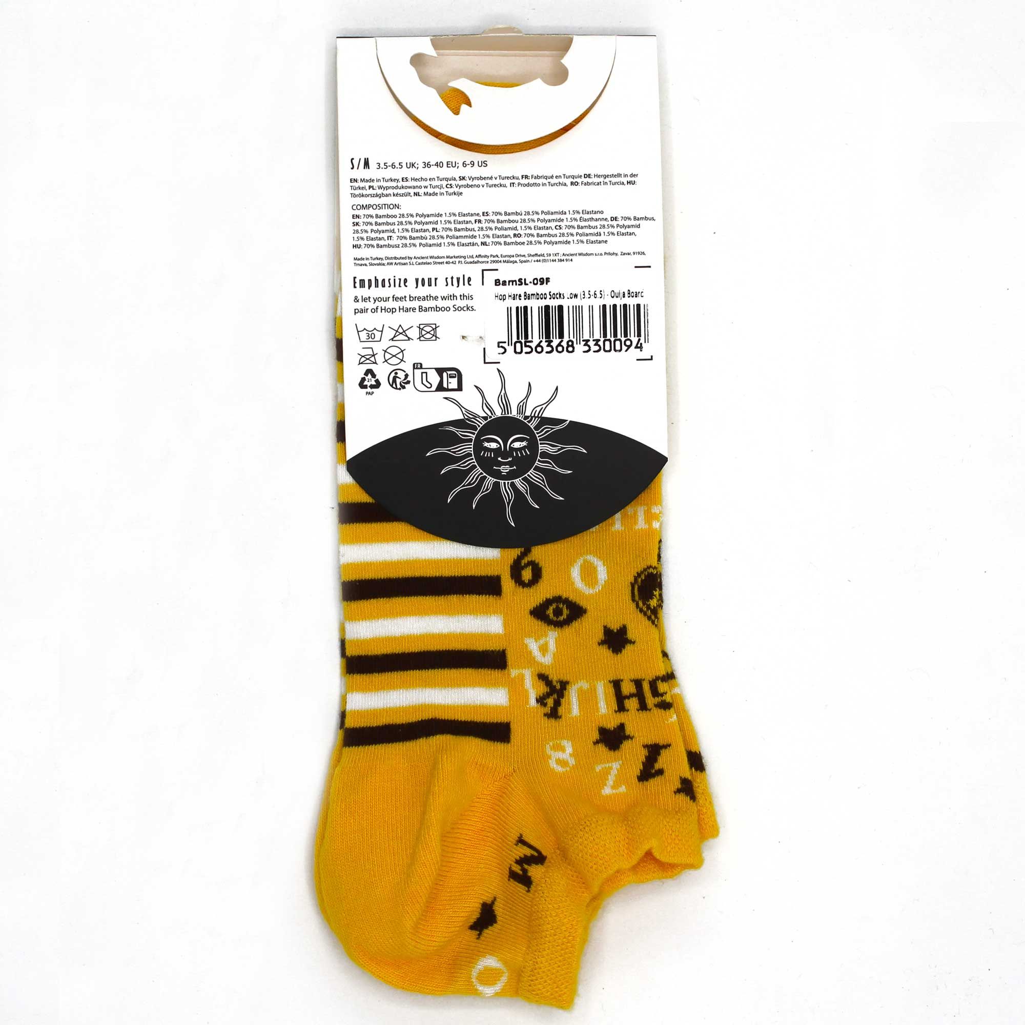 S/M Hop Hare Bamboo Socks Low (3.5-6.5) - Ouija Board - Image 2