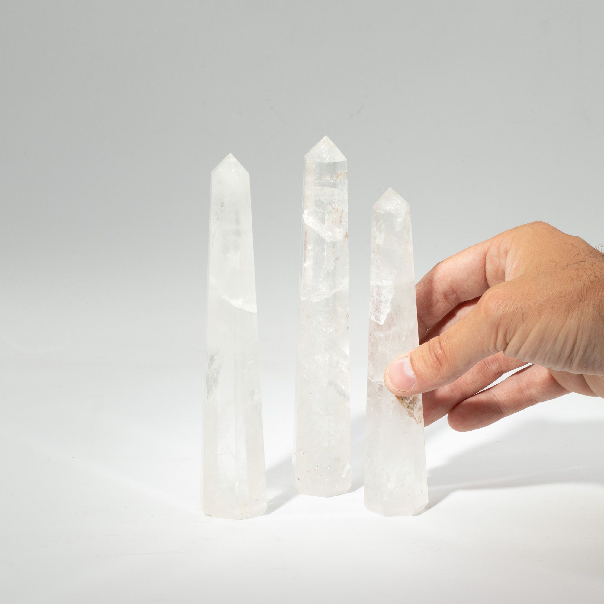 Gemstone Six Face Obelisk Poins approx 17cm - Rock Crystal - Image 3