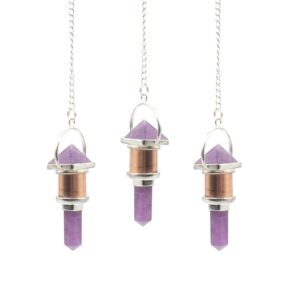 The Violet Engine- Combo Piece Copper Pendulum - Amethyst