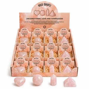 Four Gemstone Shapes - Rose Quartz