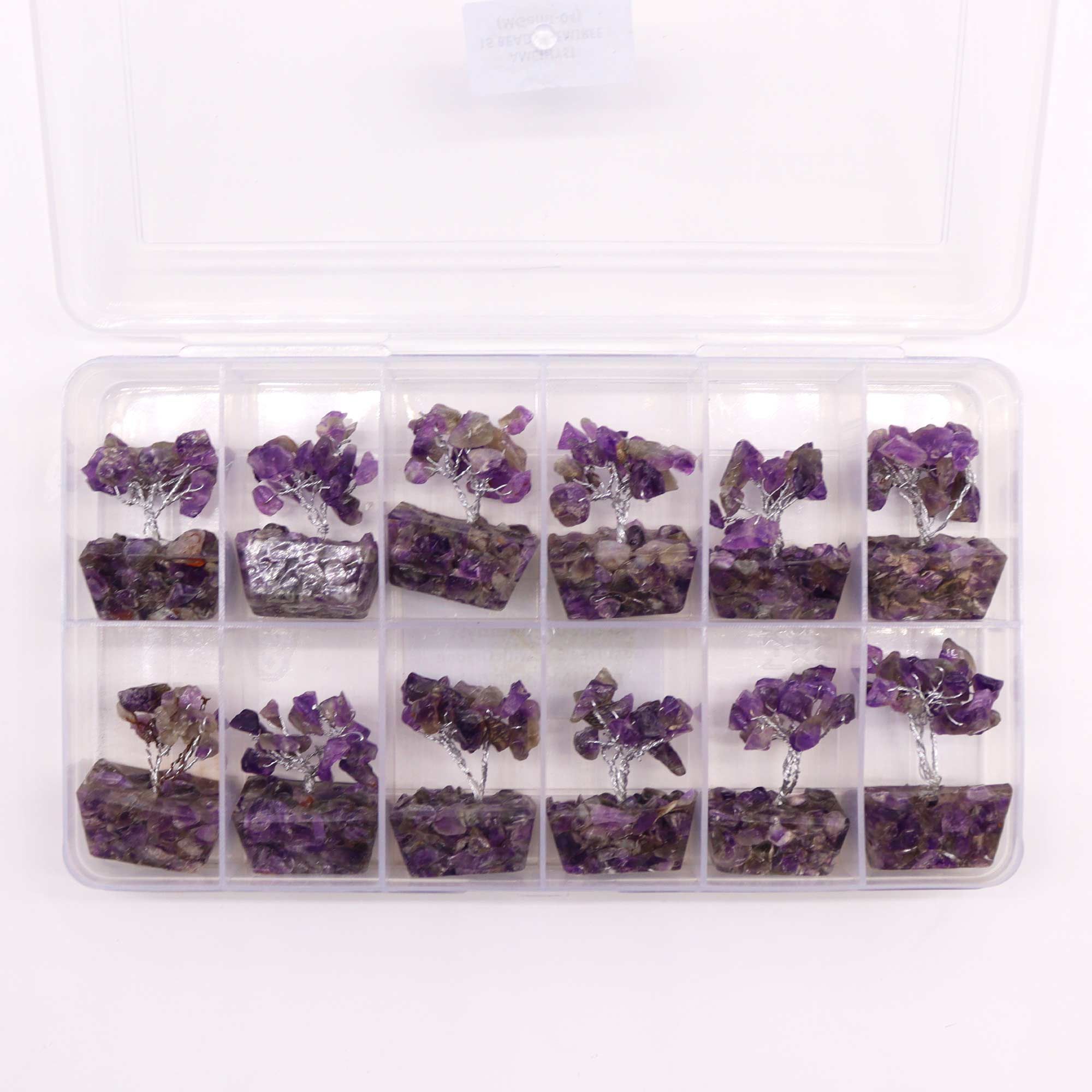 Mini Gemstone Tree On Orgonite Base - Amethyst (15 stones) - Image 5