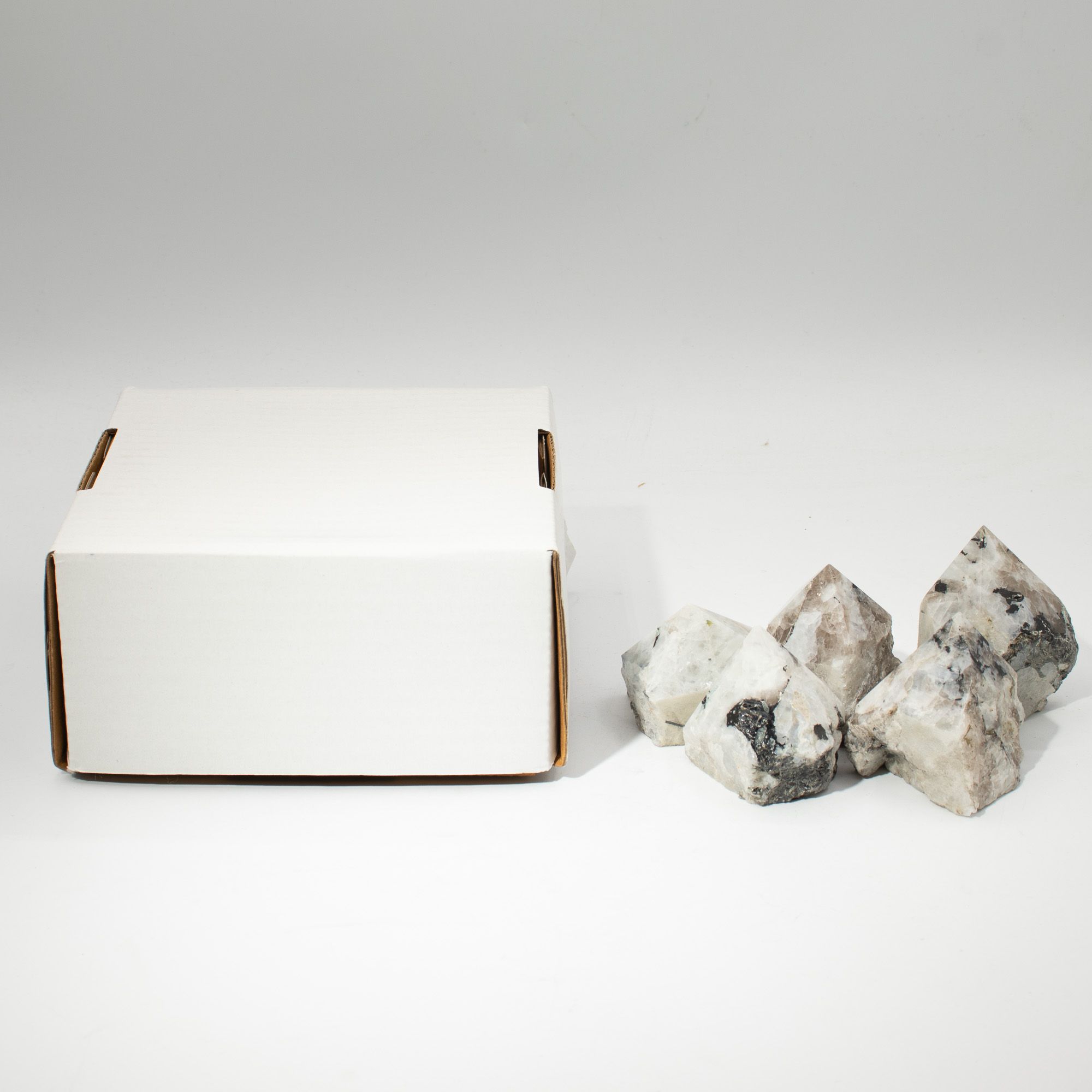 Gemstone Top Polished Points - Rainbow Moonstone (approx 5-6 pieces) - Image 5