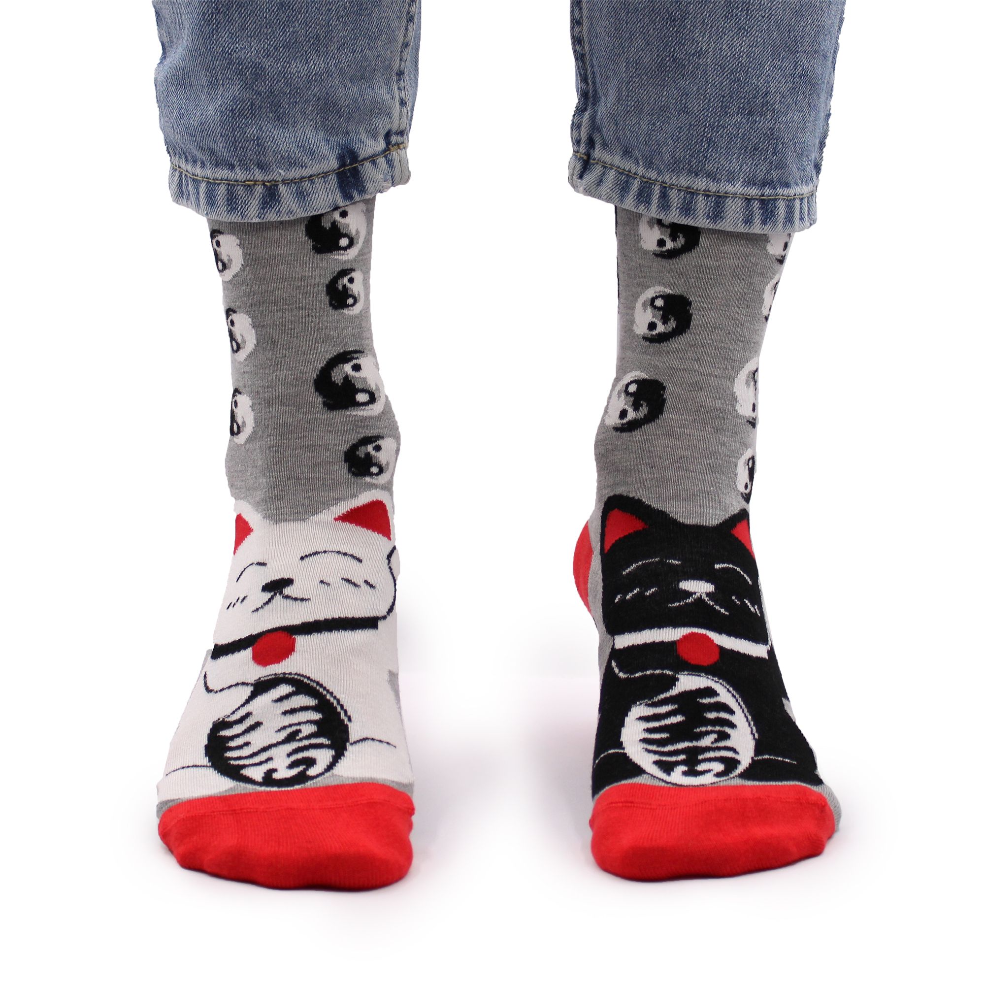 Hop Hare Bamboo Socks S/M - Lucky Cats - Image 3