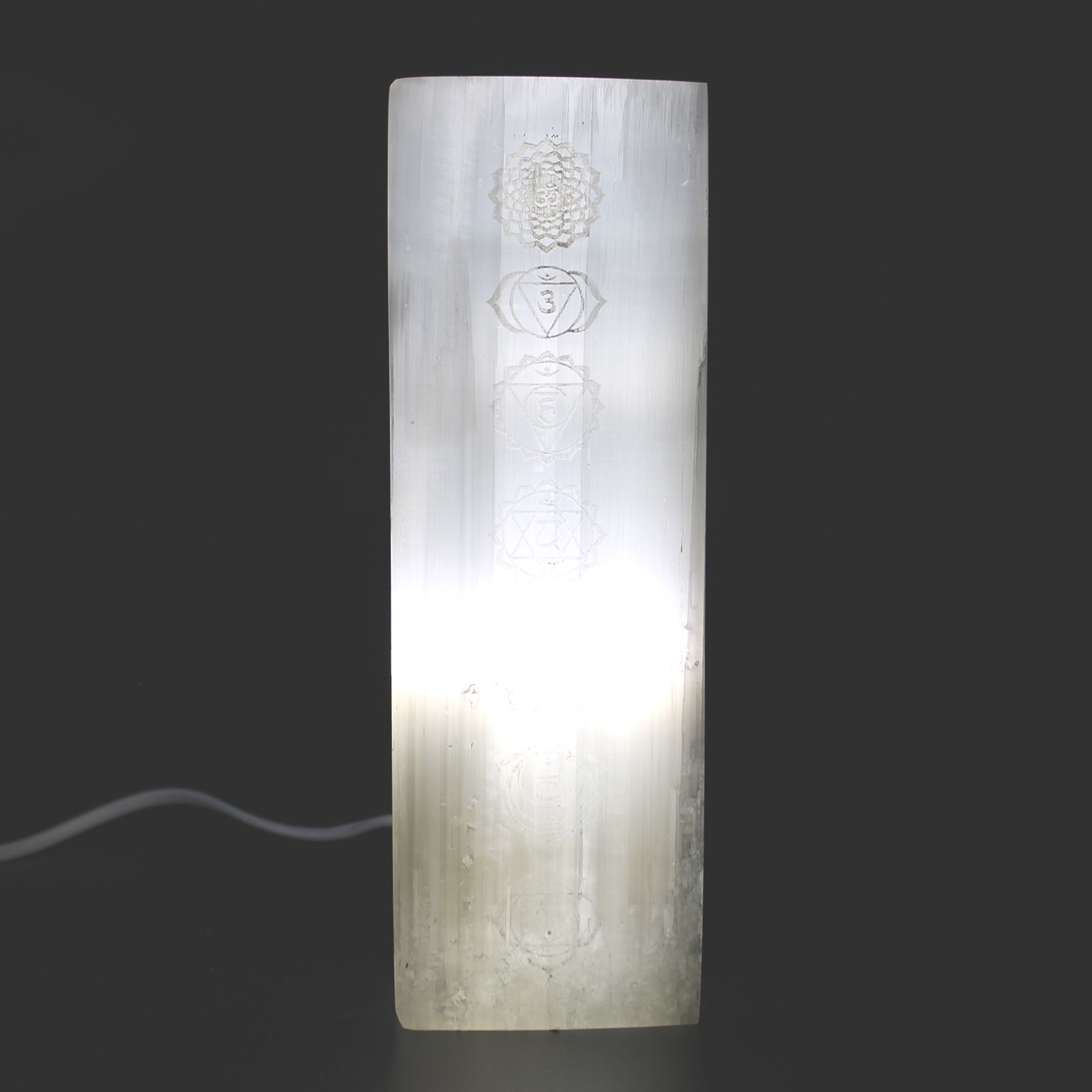 Selenite Block Lamp 25cm - Chakra Lamp - Image 2