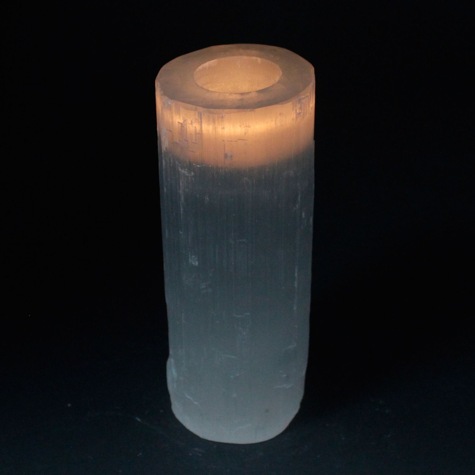 Selenite Cylinder Candle Holder - 20 cm - Image 2