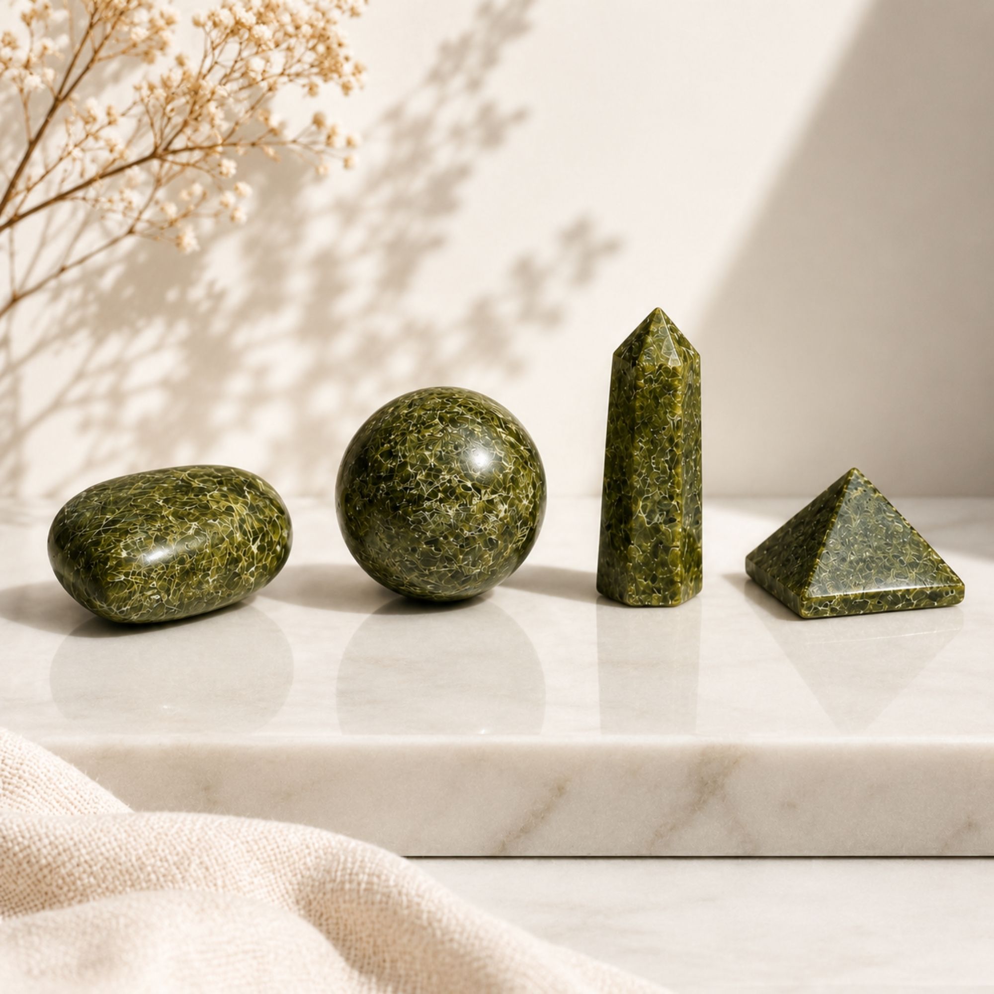 Four Gemstone Shapes - Epidote - Image 2