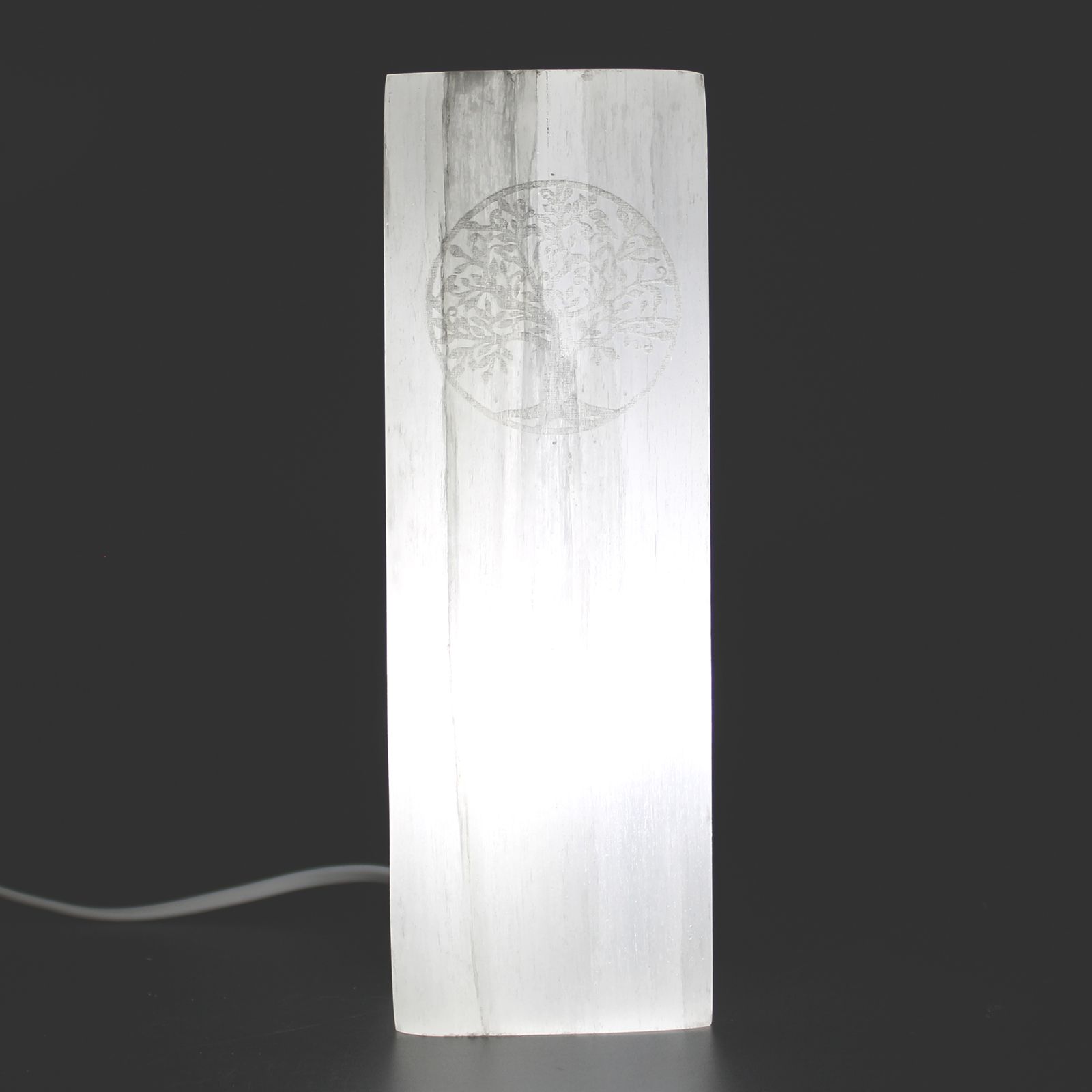 Selenite Block Lamp 25cm - Tree of Life - Image 2