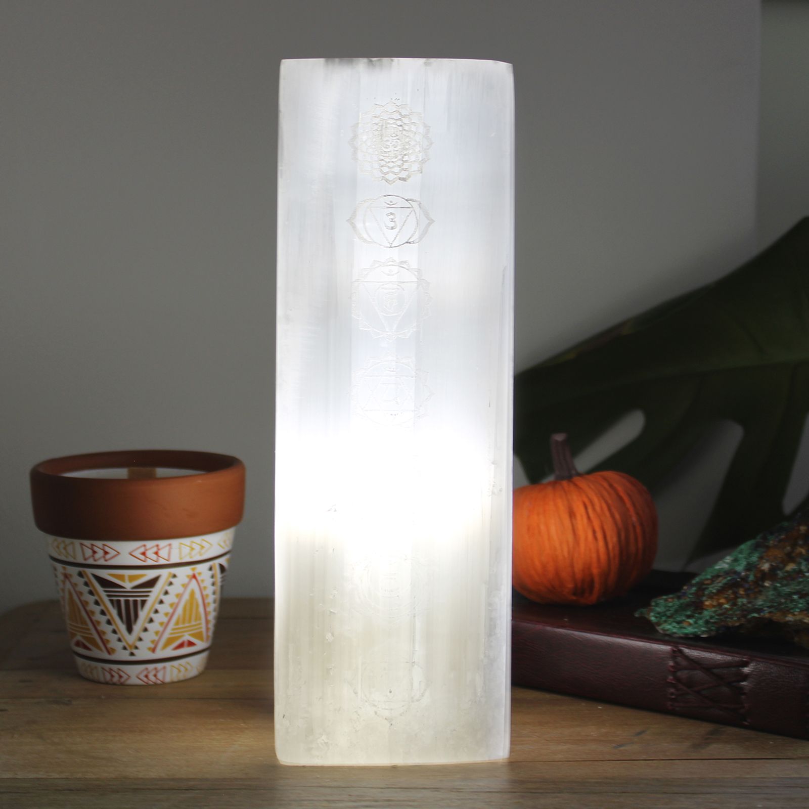 Selenite Block Lamp 25cm - Chakra Lamp - Image 3