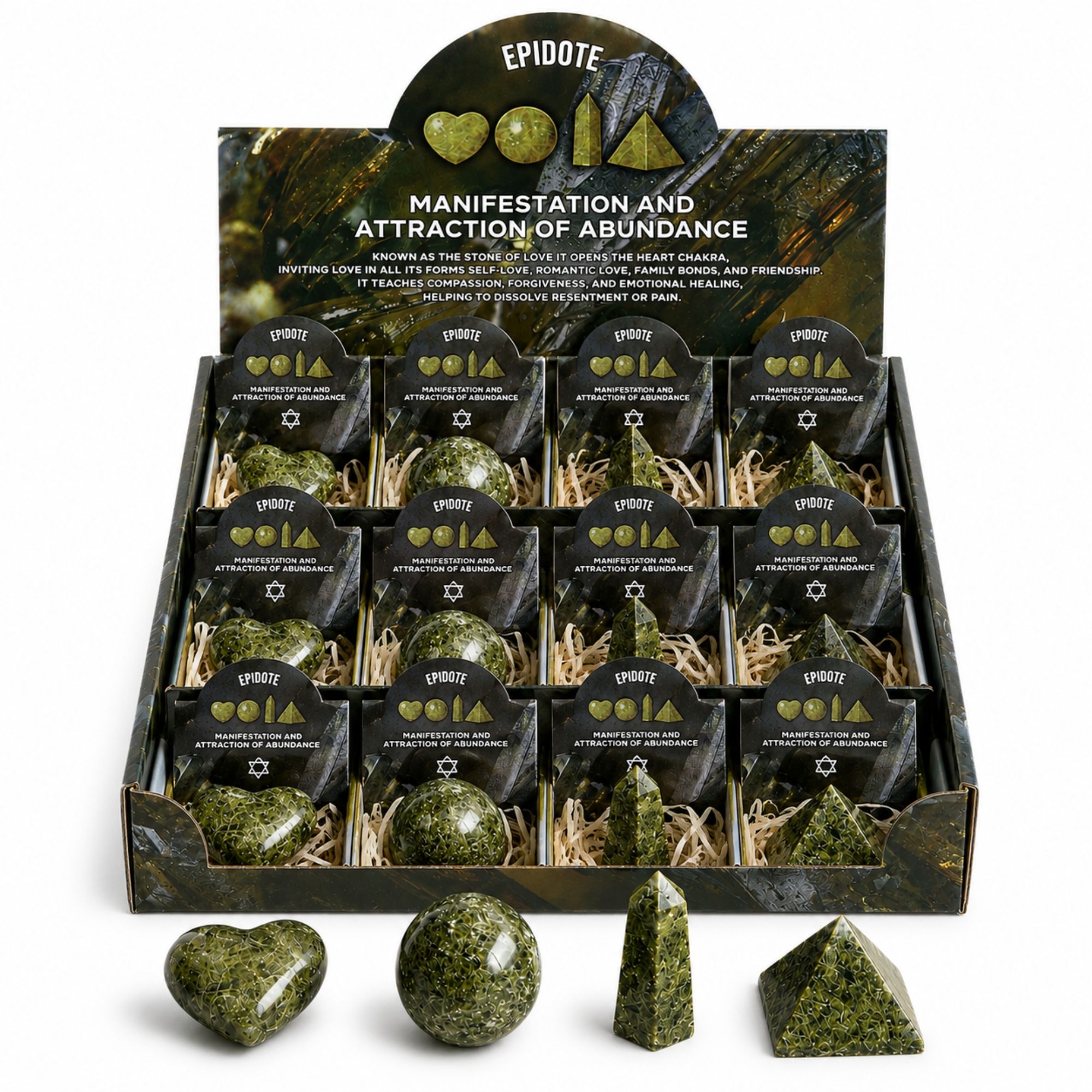 Four Gemstone Shapes - Epidote - Image 4