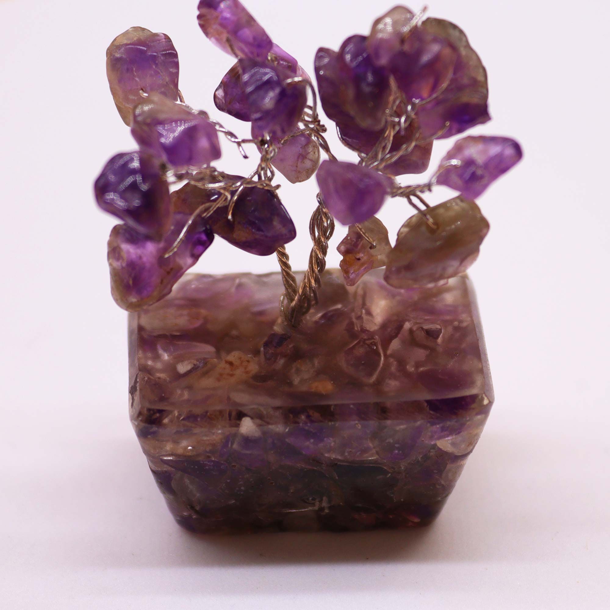 Mini Gemstone Tree On Orgonite Base - Amethyst (15 stones) - Image 6