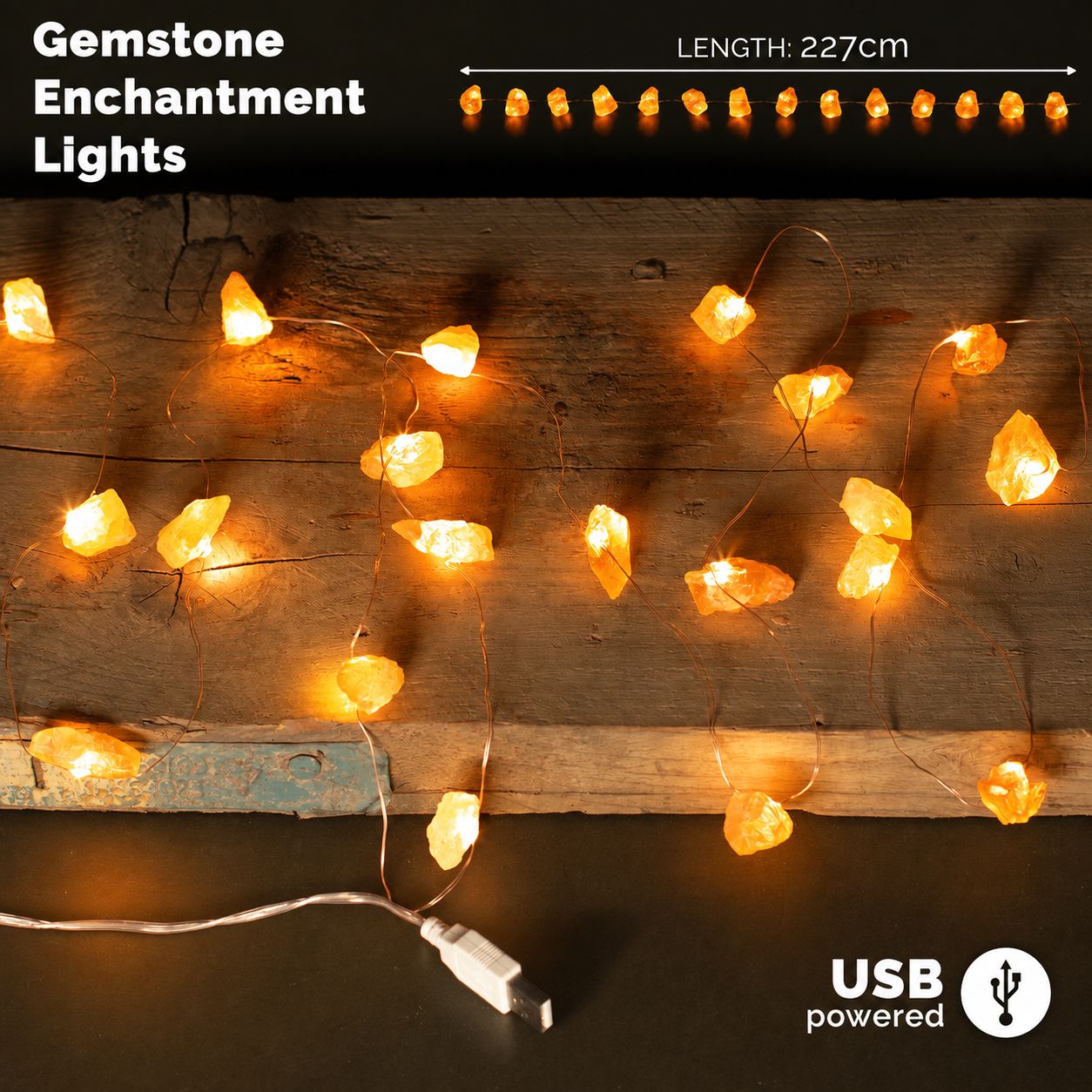 Gemstone Enchantment Lights - Orange Jade - Image 2