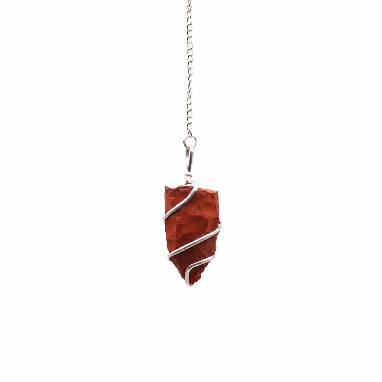 Raw Gemstone Pendulum - Red Jasper - Image 2