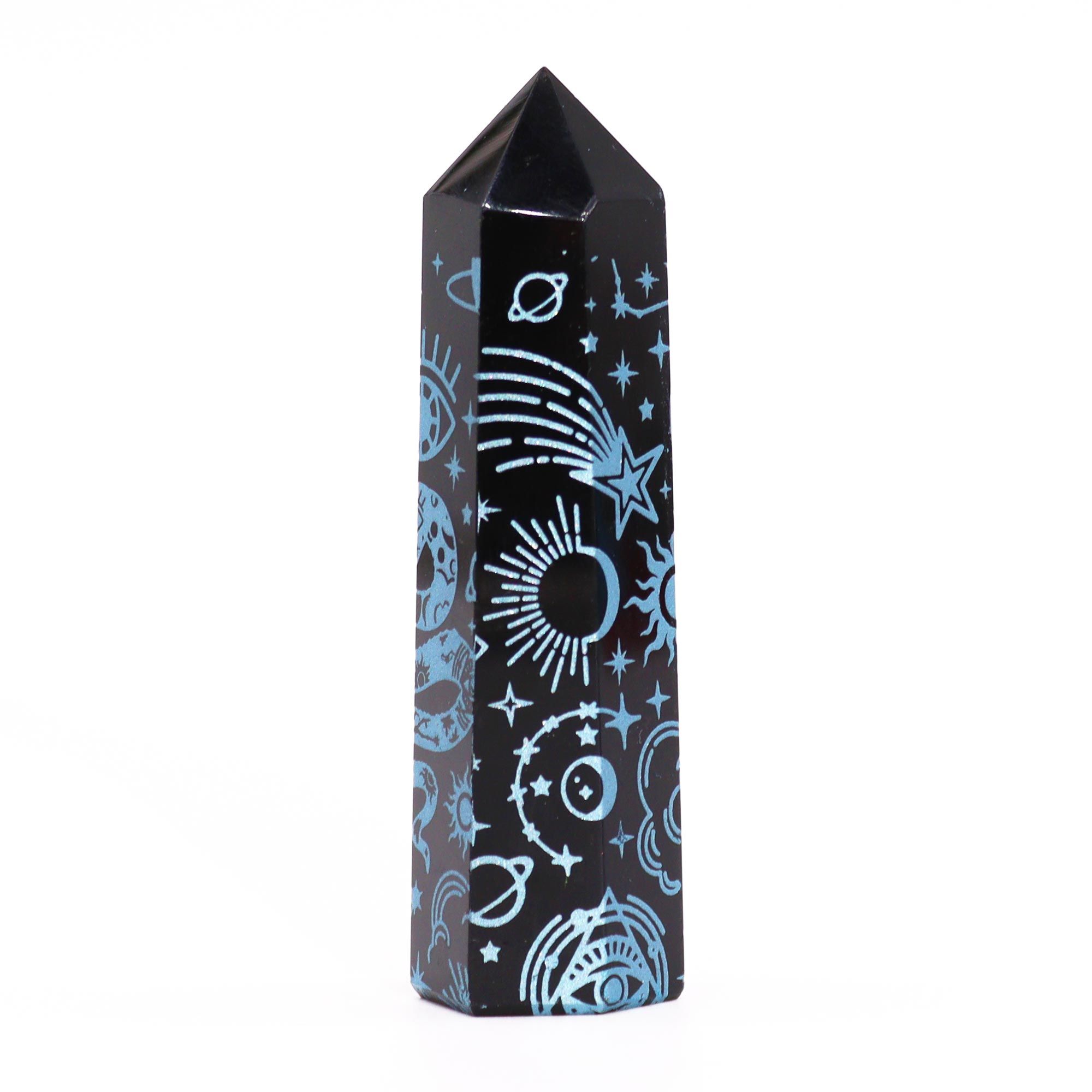 Black Obsidian Points - Mystic Story - Sky Blue - Image 3